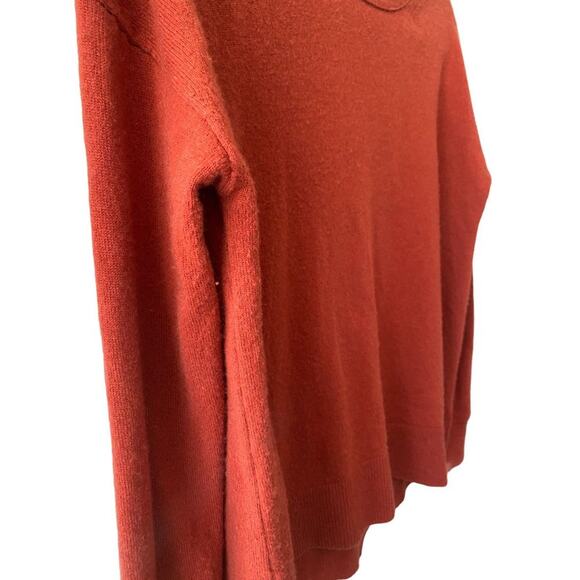 Vince 100% Cashmere Long Sleeve Sweater Top Russet Orange Womens Small MSRP $320 - Picture 4 of 10